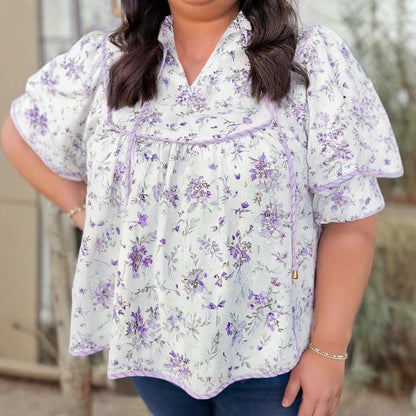 Versatile Printed Chiffon Blouse For Women