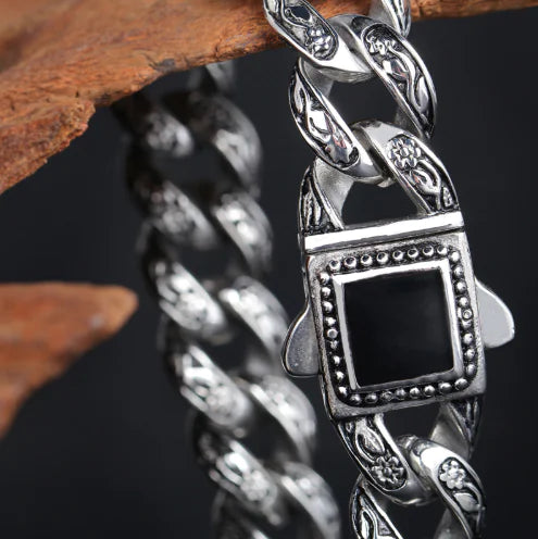 Vintage Rose Pattern Bracelet
