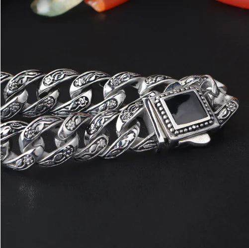 Vintage Rose Pattern Bracelet