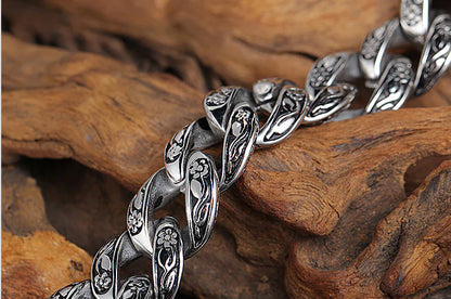 Vintage Rose Pattern Bracelet