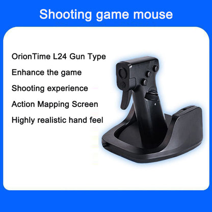 Shooting Game Mouse Gun style Vertical Handle Grip Trigger Features Pistol Vertical Dedicated Wired Peripheral