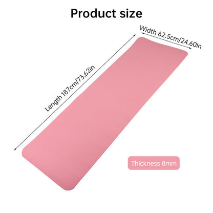 Extra-long mat: 200cm×80cm×20mm. For yoga, fitness, gym, home Pilates & floor sleeping.