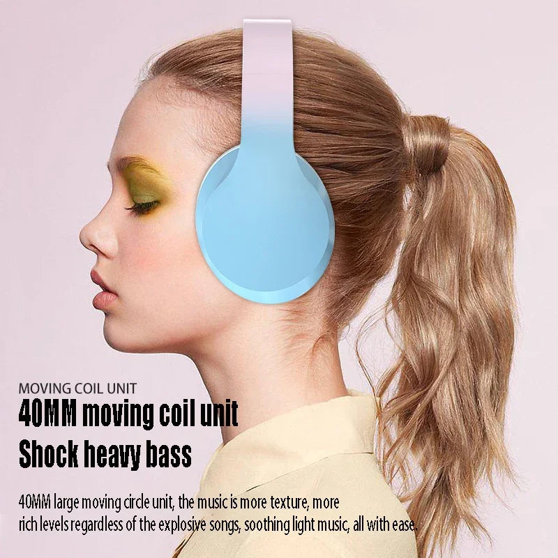 DR56 Headset Wireless Bluetooth Headset Children's Online Game Class Call E-sports Headset New Gradient.