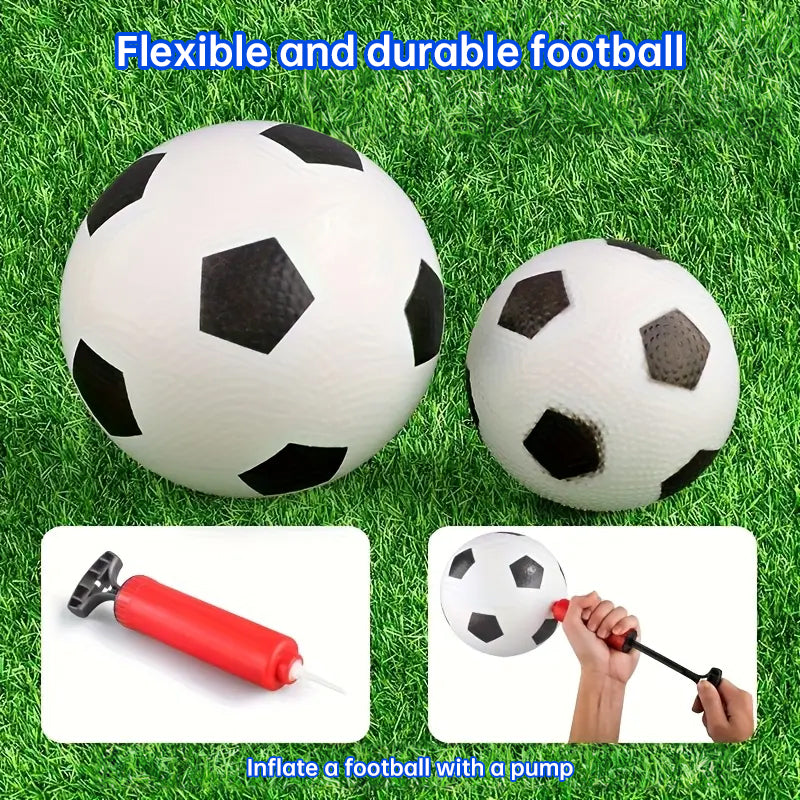 Mini foldable plastic soccer set, detachable posts, high-strength, indoor/outdoor, kids' bday gift