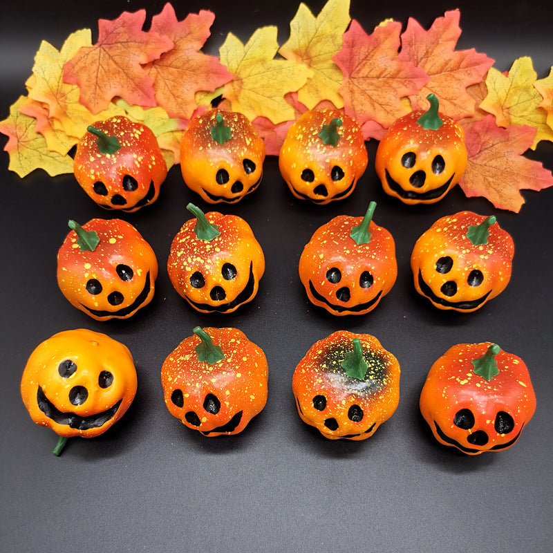Foam Simulation Pumpkin Smiley Face Halloween Decorations