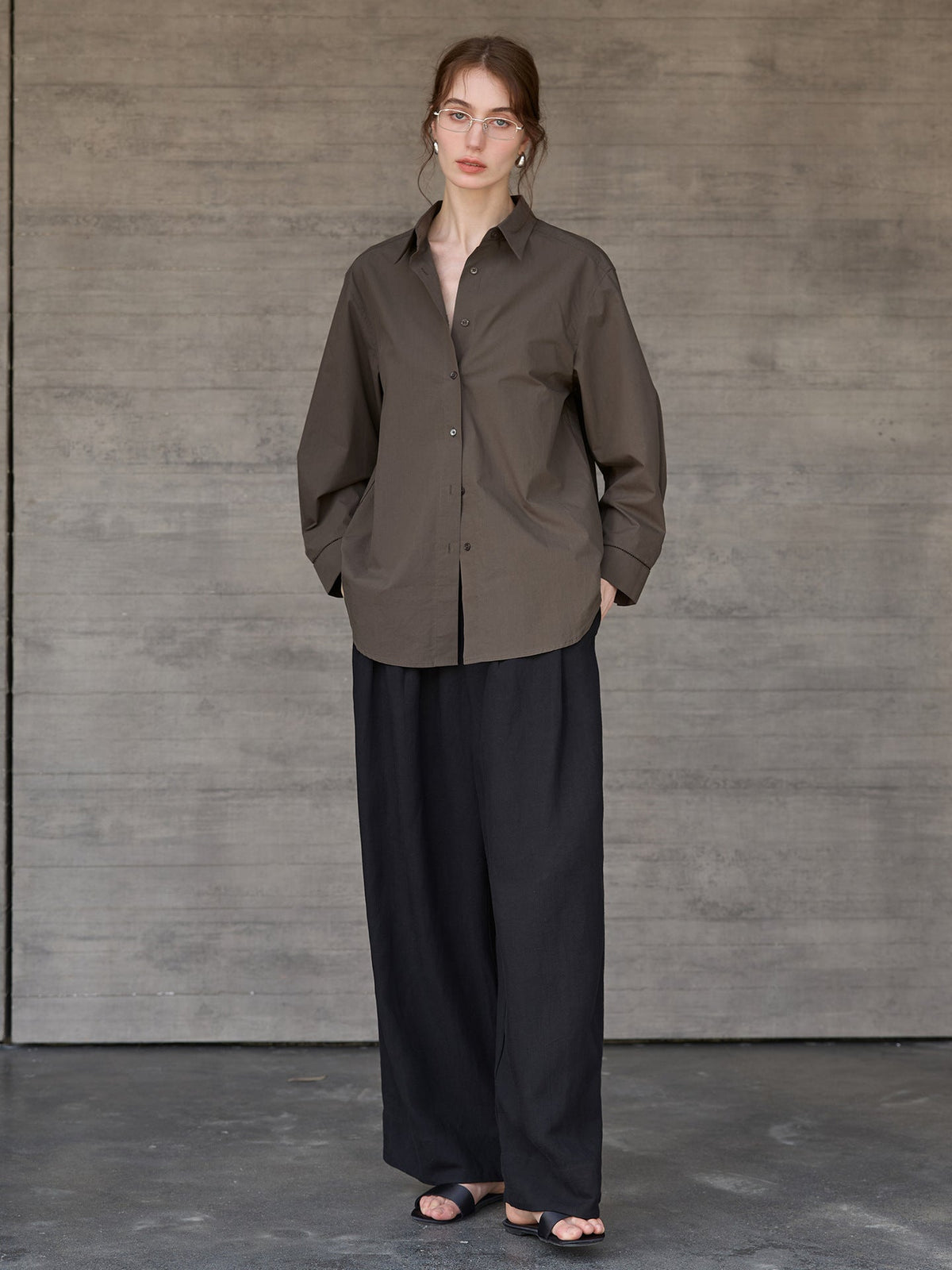Relaxed Fit Pure Cotton Button-Down Shirt