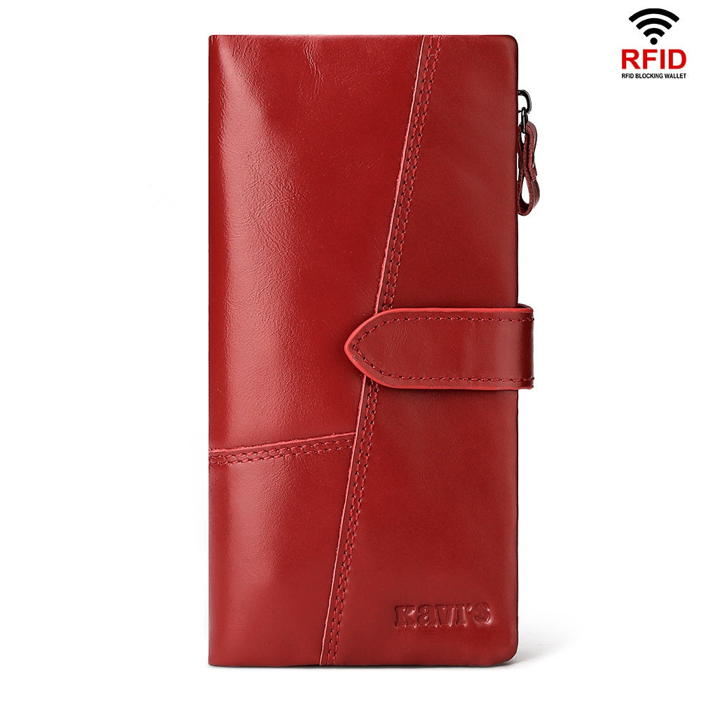 Fashionable Phone Bag Made From Top-layer Cowhide With Multiple Card Slots