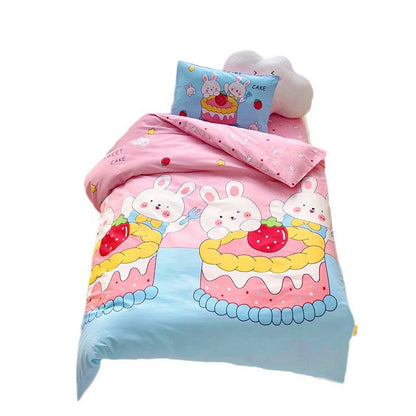 Cotton Kindergarten Three-piece Bedding Set