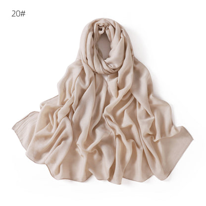 Modal Solid-color Thin-edged Breathable Headscarf