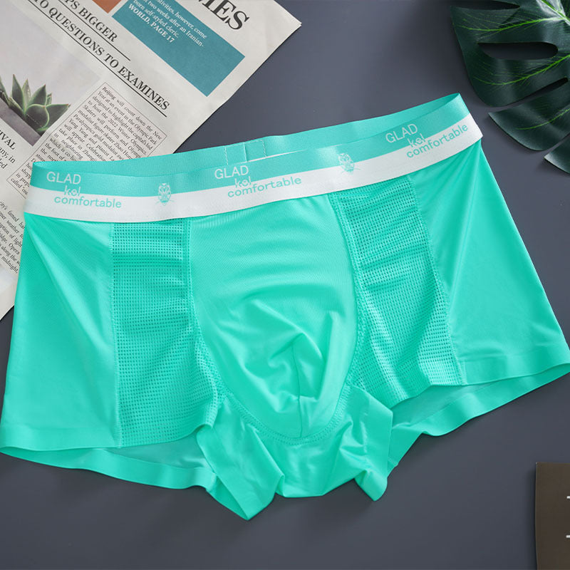 Ice Silk Breathable Traceless Boxer Shorts