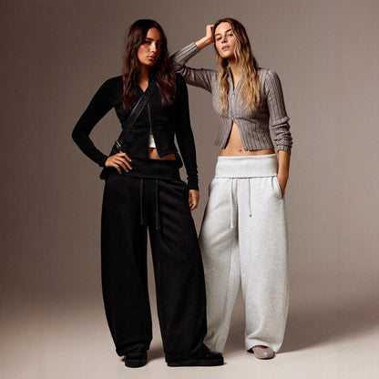 Women's Drawstring Elastic Sports Casual Pants
