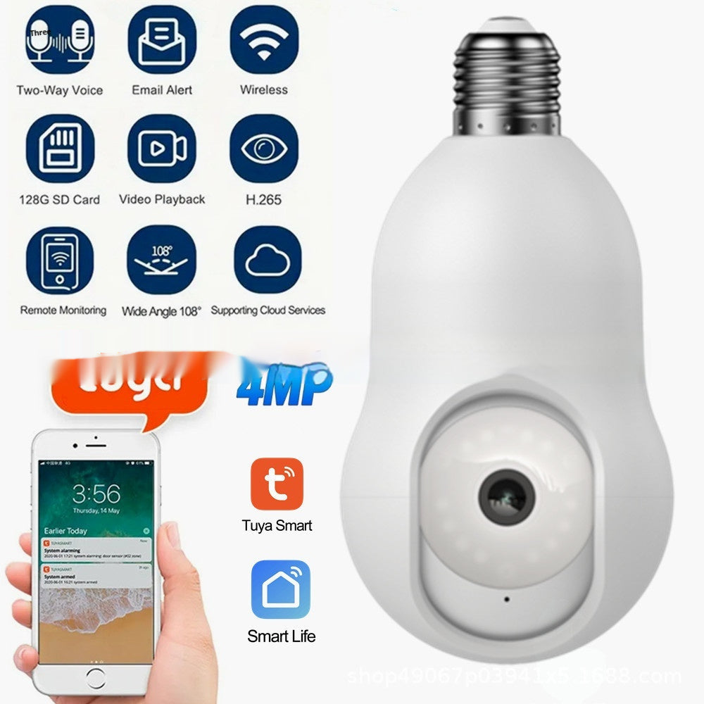 Graffiti Style 2K4MPWiFi Surveillance Camera E27 Interface