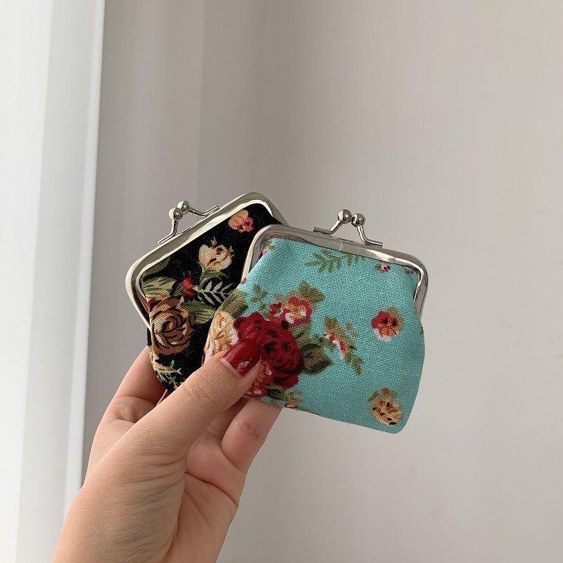 Retro Mini Canvas Coin Purse