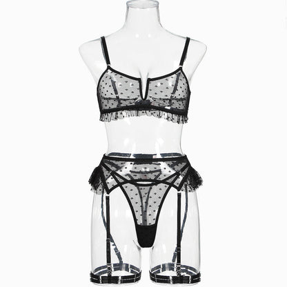 Ruffled Garter Leg Circle Four-piece Set