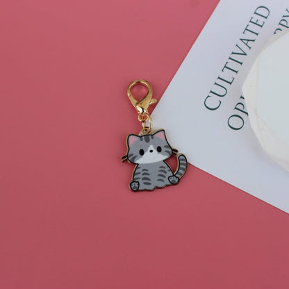 Cute Cartoon Cat Keychain, Chubby Cat Earphone Case Charm