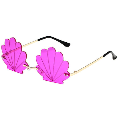 Frameless Shell Glasses Ball Funny Sunglasses
