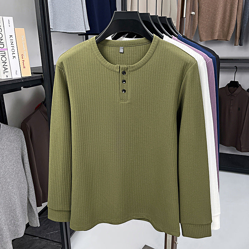 Men's Youth Three-button Simple Casual Solid-color Long-sleeve