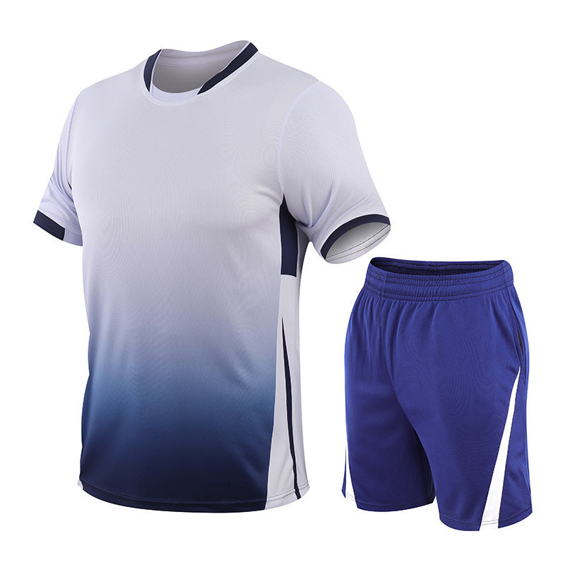 Men's Gradient Print Two-Piece Summer Shorts Set