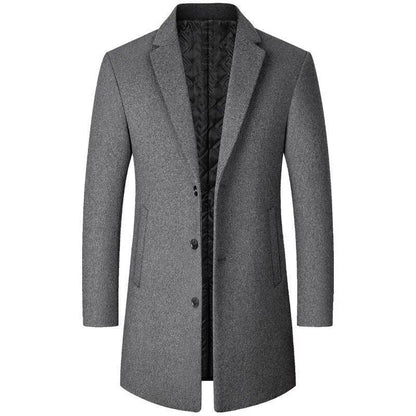 Autumn And Winter Woolen Trench Coat Men