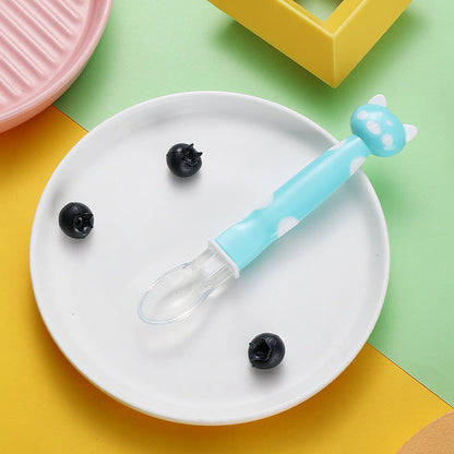 Baby Silicone Spoon Soft-tip For Feeding Complementary Foods To Infants
