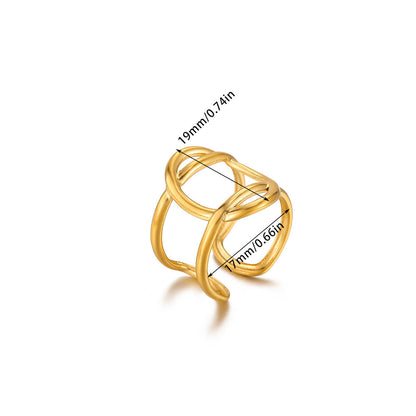 Creative Alien Big Wave Open Ring For Women