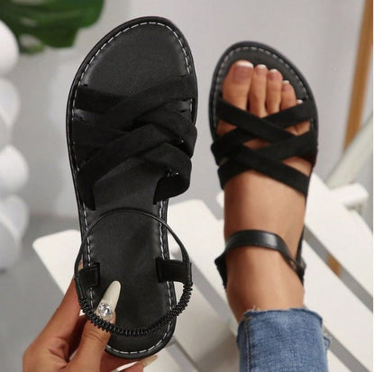 Womens Flat Velvet-lined Casual Sandals