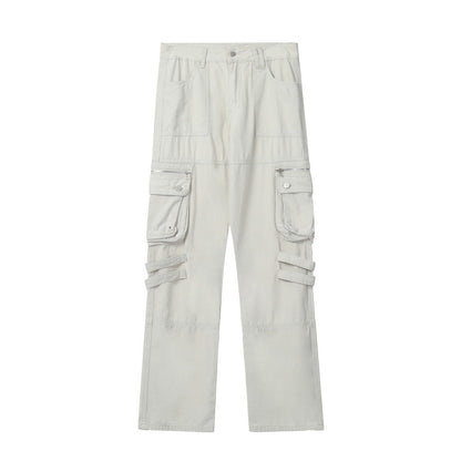 Multi-pocket Design Personality Jeans Men