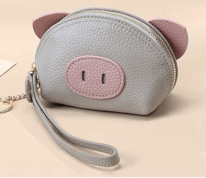 Anti-degaussing Card Holder Cartoon Organ Document Package Mini Pig Student Coin Purse