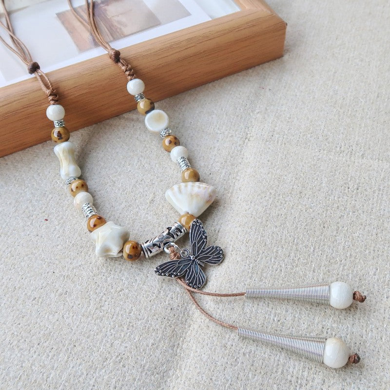 Vintage Ethnic-Style Ceramic Necklace For Women