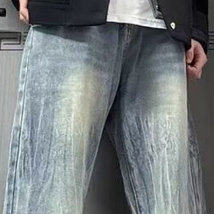 Mens Casual Straight-leg Cropped Trousers