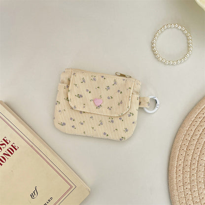 Corduroy Printed Coin Purse For Women