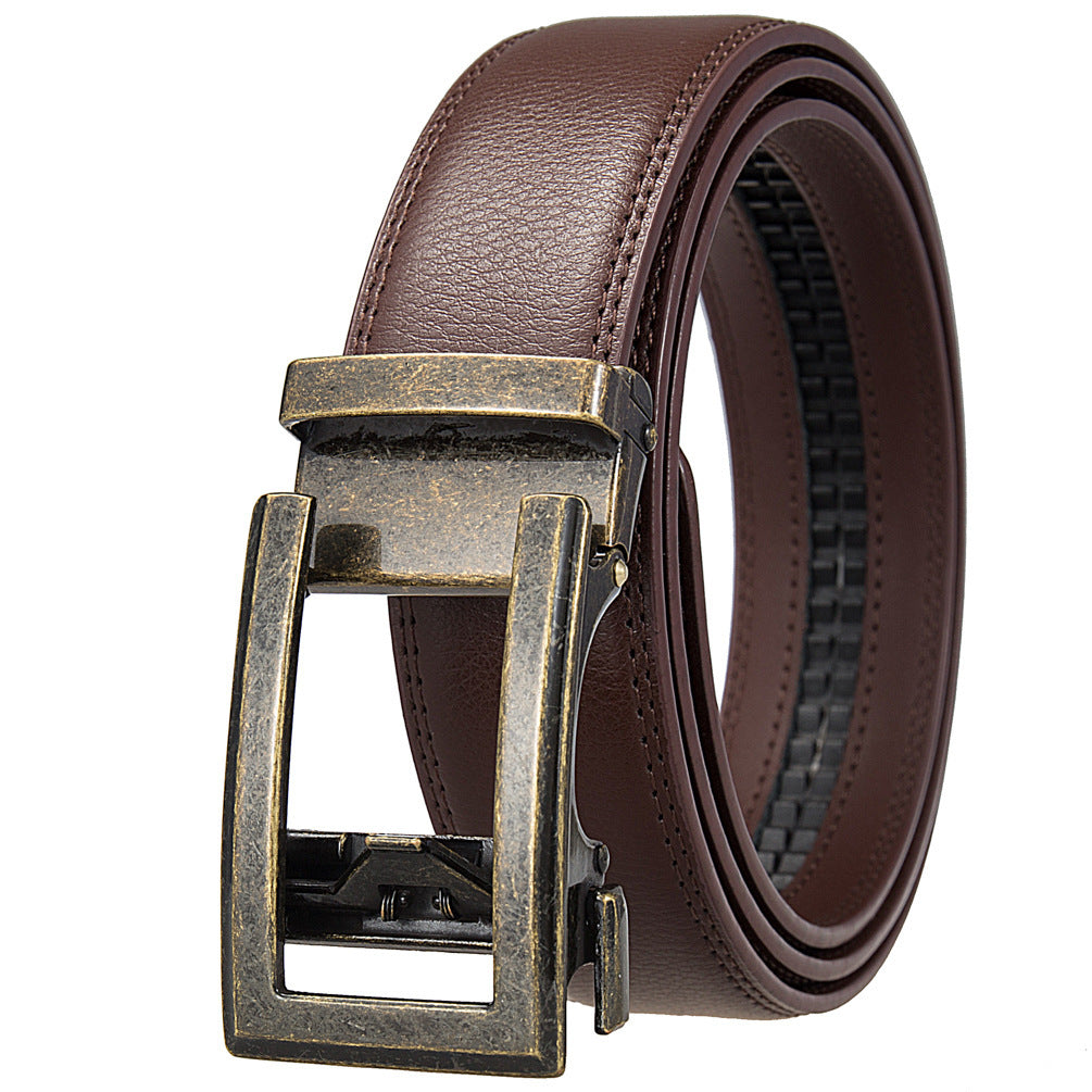 Antique Cowhide Men's Leather Casual Business Belt