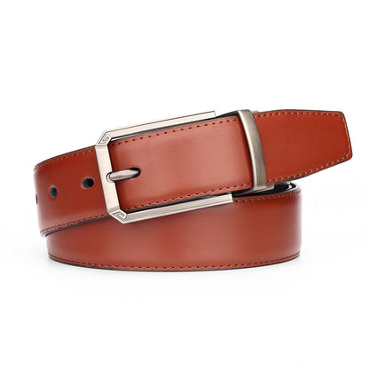 Men's Rotatable Pin Buckle Leather Belt