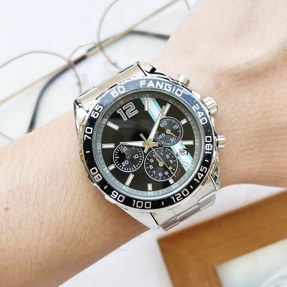 Men's Multifunction Leather Watch