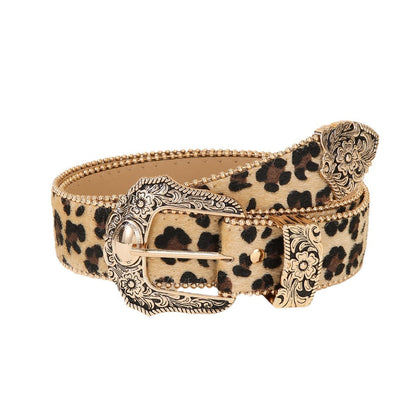Fashion Women Rhinestone Buckle Wide Belt