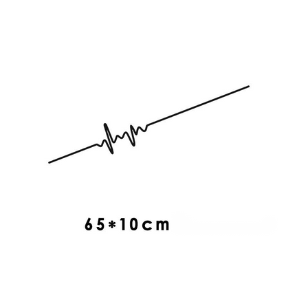 Car Electrocardiogram Creative Sound Wave Chart Car Sticker