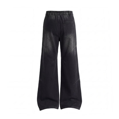 Fashionable Rivet-Detail Ripped Jeans For Men