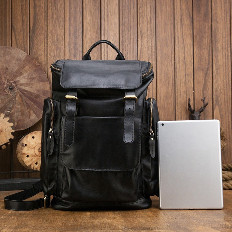 British Style Leather Men's Backpack