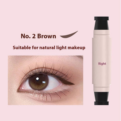 Waterproof Not Smudge Precise Outline Natural Long Lasting Integrated Double-headed Eyeliner Stamp Pen