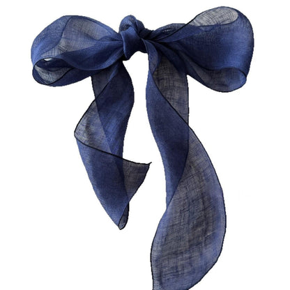 Semi-transparent Linen Scarf Ribbon Hairband