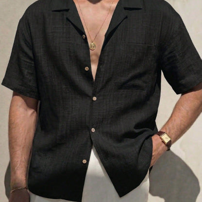Mens Dress Shirt Summer Thin Style