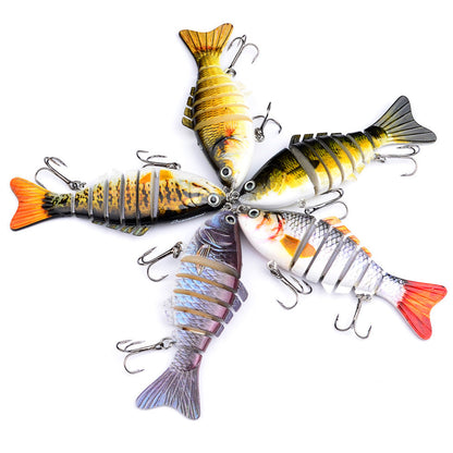 Plastic Fishing Lure 7 Sections Lure Bionic Bait