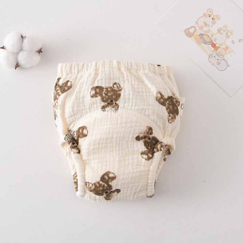 Gauze Cotton Baby's Ring Urine Training Pants Pure Diaper Pants