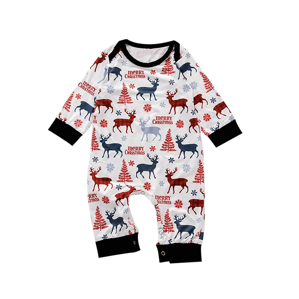 Santa Claus Print Parent-child Home Service Suit
