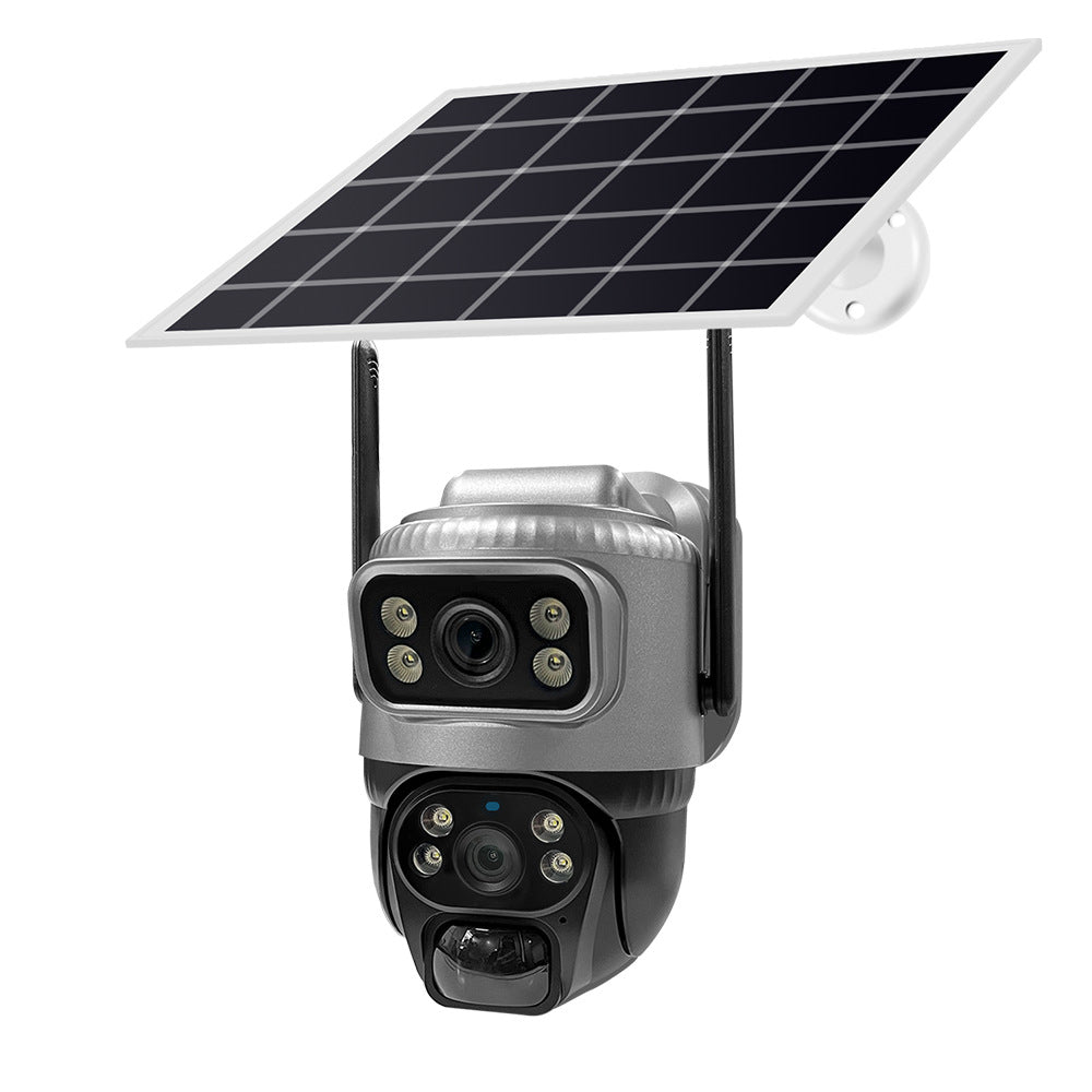 Dual-lens Solar-powered 4G Low-power Surveillance Camera
