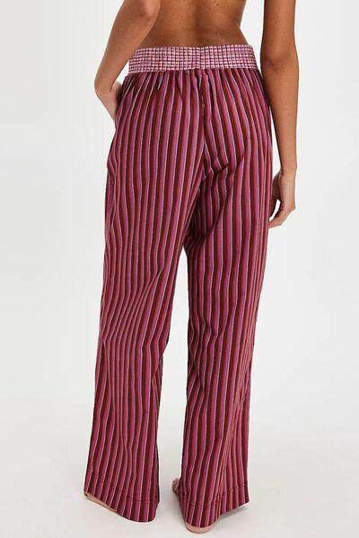 Striped Wide Leg Pants for Women with Pockets and Style