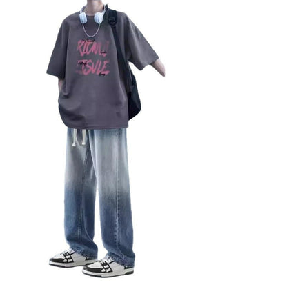 Short-sleeve And Longpants Set, Mens Springsummer Style, Edgy And Handsome, Hong Konginspired