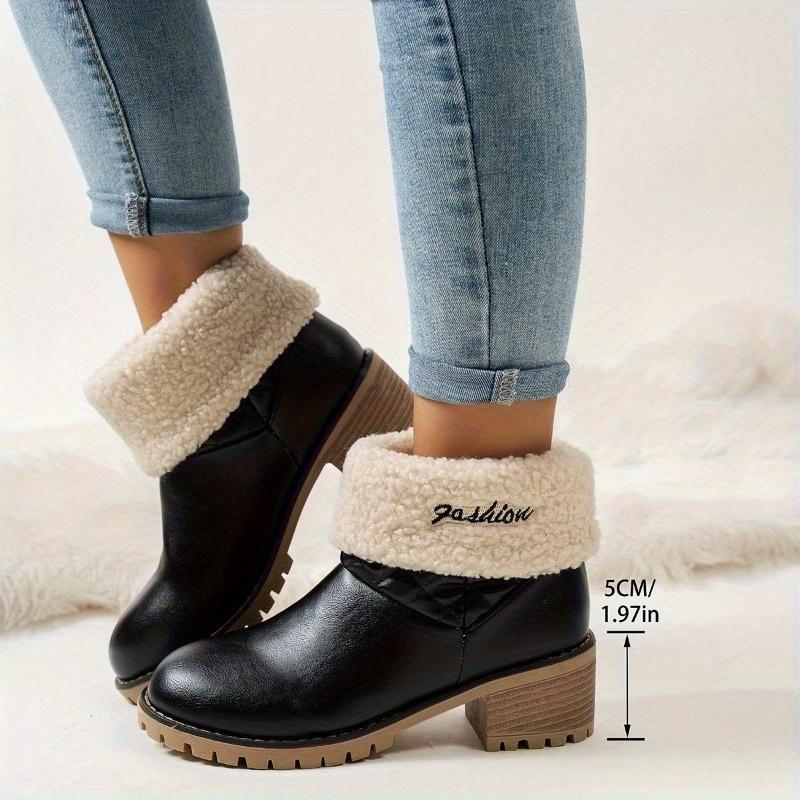 Womens Plus-size Snow Boots Warm And Cozy