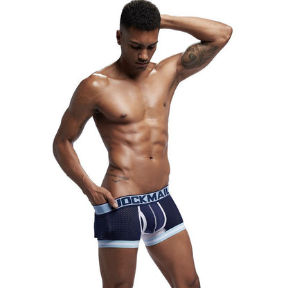 JOCKMAIL Men's Mesh Stitching Boxer Briefs