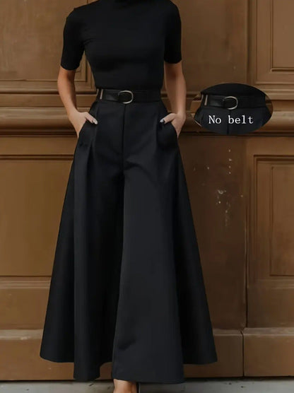 European And American-style Figure-flattering High-waisted A-line Skirt